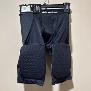 Mueller 5 Pad Shorts Youth Reg Padded Compression Pants Football Lacrosse NWT - Picture 1 of 6