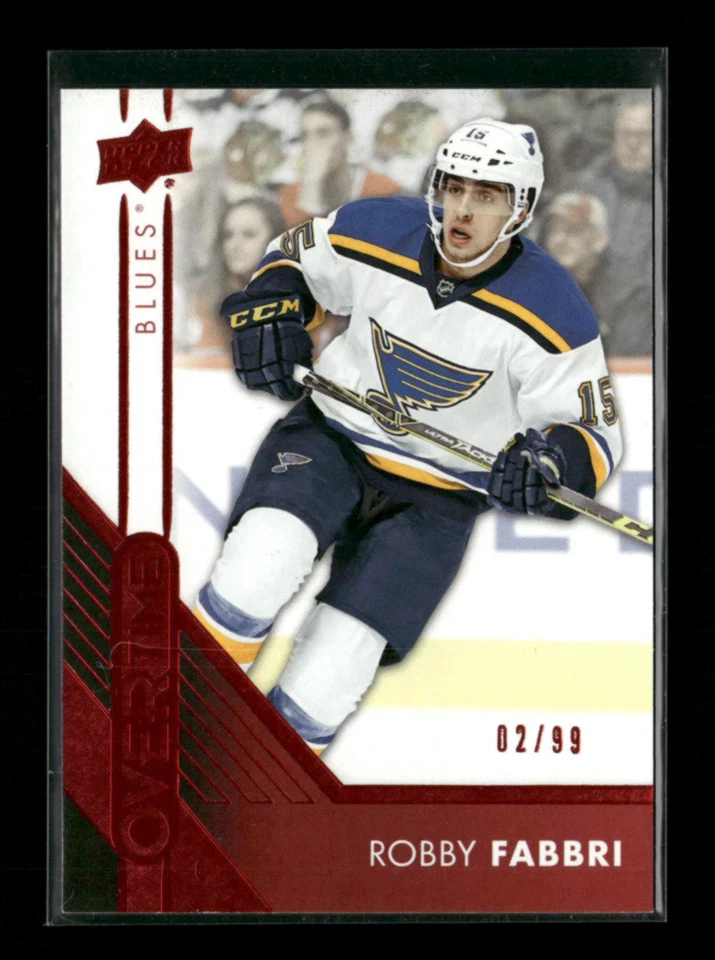 2016-17 Upper Deck Overtime #28 Robby Fabbri Red Foil #/99 - Image 1 of 2