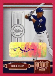 2005 Donruss Signature Rickie Weeks Silver Signatures Autograph Card #67