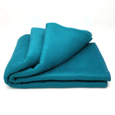 ECUALAMA SOFT & WARM AQUA TEAL TURQUOISE CYAN BLUE ALPACA LLAMA WOOL BLANKET THROW QUEEN
