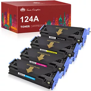 4 Toner Q6000A -3A Set Fits HP 124A Laserjet 1600 2600 2600n 2605dn 2605 Printer - Picture 1 of 11