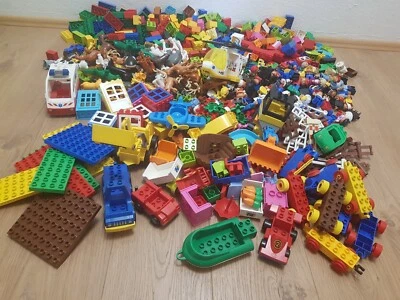 Lego Duplo 1 Kilo KG Starter Set  Sammlung Tiere Fahrzeug Steine Figuren Platte - Bild 1 von 4