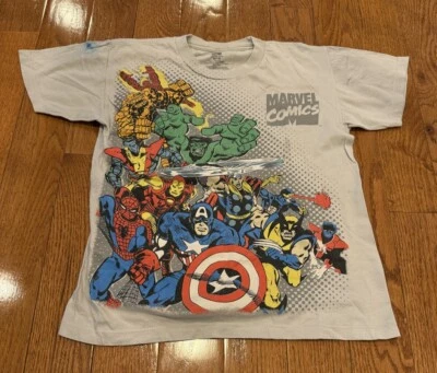 Marvel Comics Avengers Fantastic 4 Youth Medium (7/8) Ivory Colored T-Shirt - Image 1 of 4