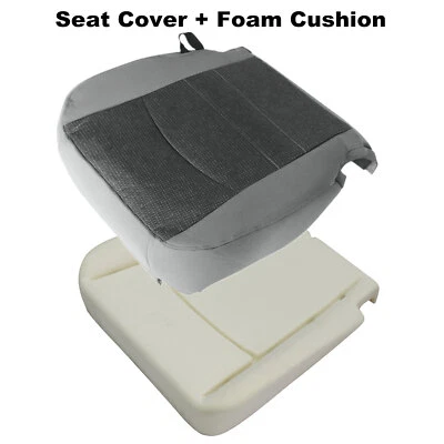 For 2013-2018 Dodge Ram 1500 2500 SLT Driver Seat Cover & Foam Cushion Gray - Image 1 of 4