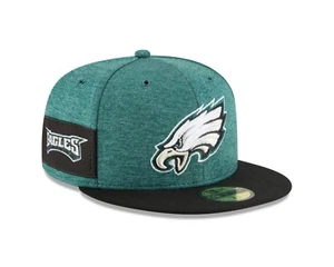 Philadelphia Eagles New Era NFL Sideline Home 59FIFTY Fitted Hat - Green - Picture 1 of 7