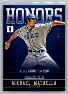 2015 Panini Duke Blue Devils #MM-DU Michael Matuella Honors /99 - Picture 1 of 2