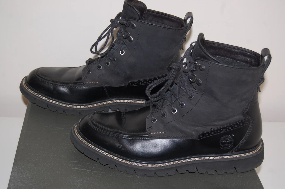Timberland Britton Hill Moc носок водонепроницаемый ботинки из черной кожи мужской размер 7 - Изображение 1 из 4