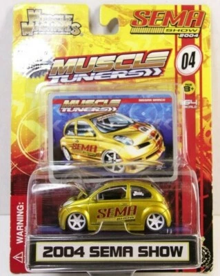 NISSAN MARCH 1/64 2004 SEMA SHOW MUSCLE MACHINES TUNERS 1:64 SUPER RARE 1/1,296 - Image 1 of 3