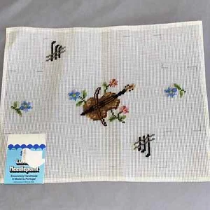 Vintage Dritz Luxury Needlepoint Brick Cover Doorstop Kit - Violin, 11”x14” - Picture 1 of 3