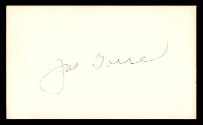 Joe Torre Index Card Auto Autograph *1 - Image 1 of 2