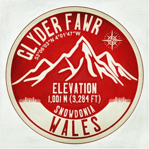 Glyder Fawr Snowdonia Wales Mountain Vinyl Sticker or Fridge Magnet M568 - Picture 1 of 1
