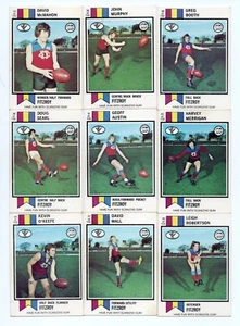 1974 Scanlens FULL Team Set - FITZROY - 11 Cards - Picture 1 of 4