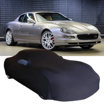 Cubierta de coche interior satinado elástica a prueba de polvo personalizada negra para Maserati 4200 3200 GT Foto 1 de 4