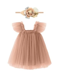 Baby Girl First Birthday Outfit Cake Smash Tulle Dresses 1st Birthday Dress w... - Picture 1 of 7