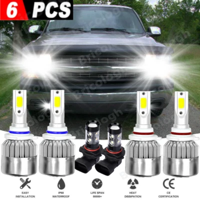 Faro LED alto/bajo+luz antiniebla para Chevy Silverado 1500 2500 3500 HD 2003-2006 Foto 1 de 4