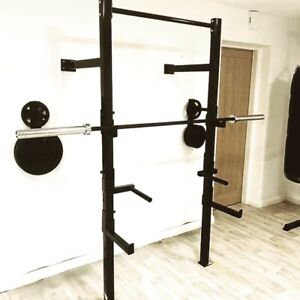 Heavy duty squat racks made to order. Wall mounted or free standing. 