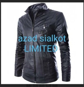 CUSTOMIZED BLACK LEATHER JACKET PURE COWHIDE LEATHER AVAILABLE IN ALL SIZE - Picture 1 of 4