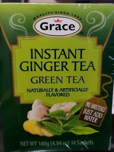 Grace Instant Ginger Tea Green Tea (4.94 oz & 14 Bags x Box) - Picture 1 of 1