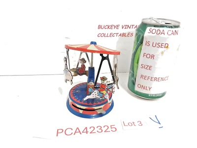 VTG Schylling Collector Series Animal Carousel Pull & Spin Tin Toy~ NEEDS REPAIR - Image 1 of 4