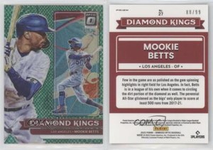 2022 Panini Donruss Optic Diamond Kings Green Dragon Prizm /99 Mookie Betts #27