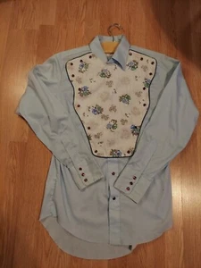 Vintage Wrangler Long Tails Shirt Herren 15_15,5 x 32-33 Red Pearl Snap/Schaden - Bild 1 von 16