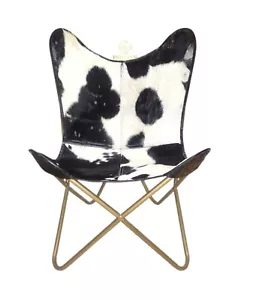 Mariposa Chair-Genuine Silla de Oficina Piel, Hecho a Mano Relajante PL2-1.128 - Imagen 1 de 6