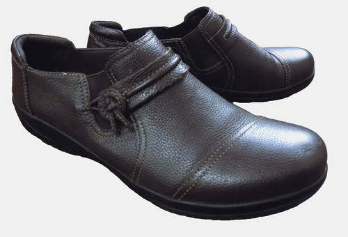 Collezione by Clarks Ultimate Comfort slip on 10 mocassini scarpe pelle marrone usate in ottime condizioni