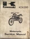 Kawasaki Genuine Workshop Manual KDX200 C3 D2 1987