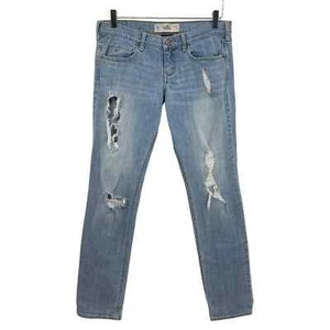 Hollister Damen Größe 5R Social Stretch Low Rise Distressed Skinny Jeans 27x33 - Bild 1 von 10
