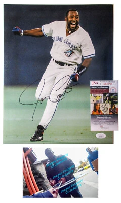 Foto firmada por Joe Carter TOUCH EM ALL JOE Blue Jays Serie Mundial 11x14 PRUEBA JSA Foto 1 de 4
