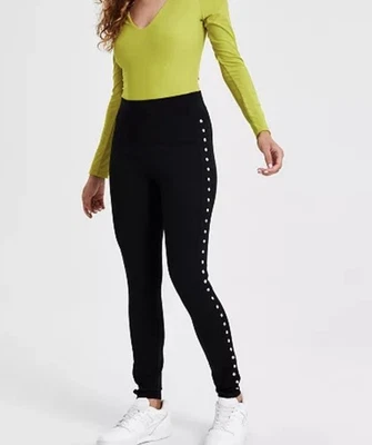 Leggings femininas Bar Iii cravejadas laterais tamanho XL - Imagem 1 de 4