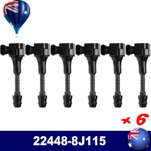 6x Ignition Coils For Nissan Navara D40 Murano Z51 VQ35DE VQ40DE 22448-8J115 OE - Picture 1 of 8