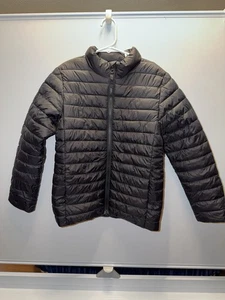 Lands' End Kids Black Puffer Jacket Lightweight Quilted Coat Size M - Picture 1 of 11