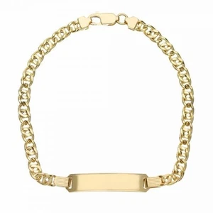 Bracelet Yellow Gold 18 Carat A Chain With Plaque Men's - Bild 1 von 1