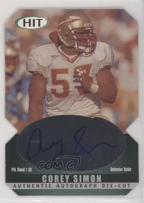 2000 SAGE Hit Auto Diamond Die-Cut Corey Simon #A35 Rookie Auto RC - Image 1 of 2