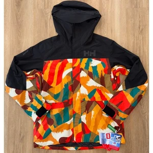 NWT Men's Helly Hansen ULLR™ D Shell Graphic Ski Jacket - XL - AOP - Picture 1 of 14