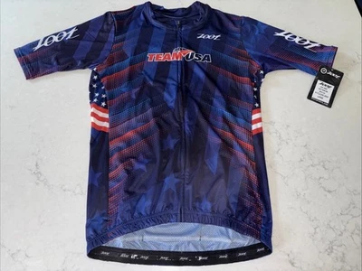 Camiseta deportiva Zoot para mujer grande aerociclismo equipo EE. UU. elástica estrellas suaves rayas Foto 1 de 4