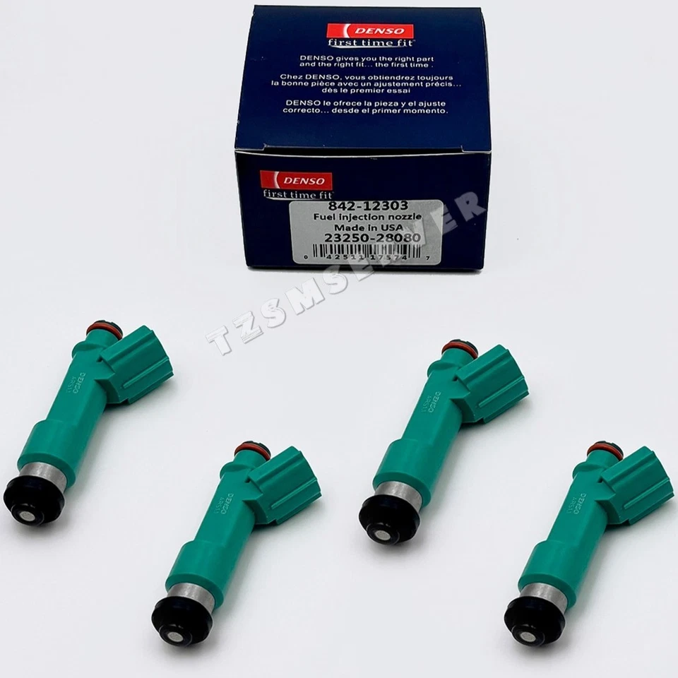 4X DENSO Fuel Injectors 23250-28080 for 2004-2015 Toyota Corolla Highlander RAV4 — 第 1/4 张图片