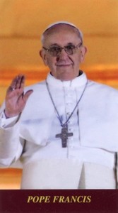 POPE FRANCIS - Laminated  Holy Cards.  QUANTITY 25 CARDS