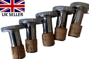EWARTS PULL ON PLUNGER STYLE PETROL FUEL TAP WITH CORK FOR BSA NORTON ETC. x5 - Picture 1 of 2