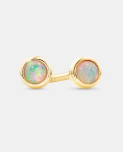 MICHAEL HILL Stud Earrings with Opal in 10kt Gold RRP$249 - Picture 1 of 3