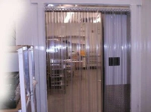 4' x 7' Strip Curtain Door 48" x 84"  Cooler Freezer 8" NSF Walk In Vinyl PVC - Picture 1 of 3