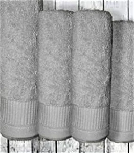 PAQUETE DE 4 TOALLAS CARA ALGODÓN EGIPCIO 100% GRIS PLATA 500GSM 30x30cm - Imagen 1 de 3