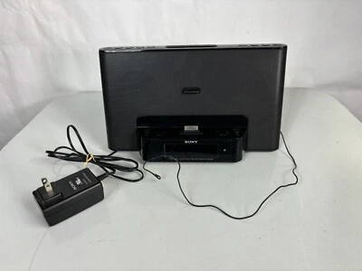 Sony ICF-CS15ip Black iPhone Clock Radio Speaker Dock Dream Machine Lightning - Image 1 of 4