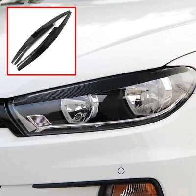 Cubiertas de fibra de carbono para párpados cejas tapas faros para Volkswagen Scirocco Foto 1 de 4