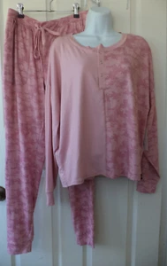 Spyder Women's Color Silver AND Pink Lounge PJ Pajama Two Piece Set Size L - Picture 1 of 7