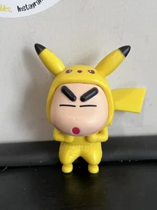 5.5" Crayon Shin-chan Cosplay Pika-chu Figure Toy Anime Collection Doll PVC New - Picture 1 of 6