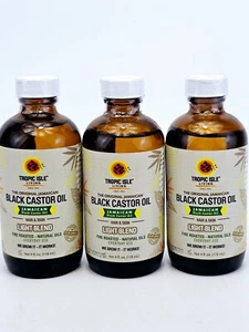Tropic Isle Living Jamaican Black Castor Oil Hair Skin Light Blend 4 oz Lot of 3 - Picture 1 of 8