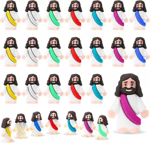 25 Pcs Little Jesus Figures Original Design Mini Rubber Jesus Toys to Hide and S - Picture 1 of 12