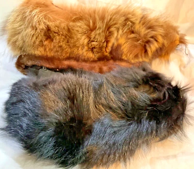 Два винтажных меховых воротника кролик? Норка? - Изображение 1 из 4